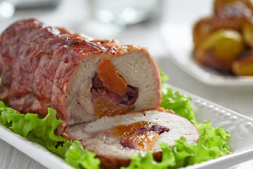 Turkey breast stuffed