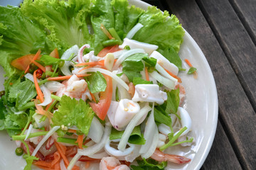 Mixed seafood salad