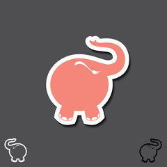Cute elephant sticker