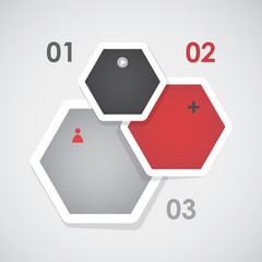 Hexagon design template