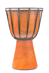 African djembe drum isolated on white background