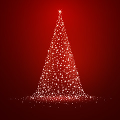 Vector Illustration of a Stylized Christmas Tree