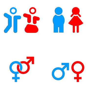 Mann und Frau Symbole - gender icons