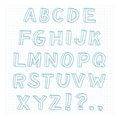 Hand drawn font