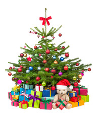 bunt geschmückter Weihnachtsbaum