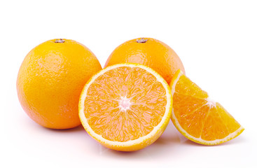 Orange fruit isolated on white background
