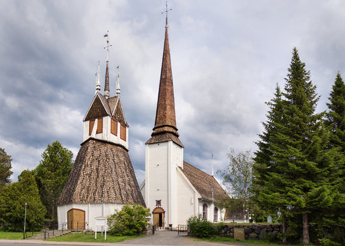 The historic church of Tornio in Finnish Lapland.