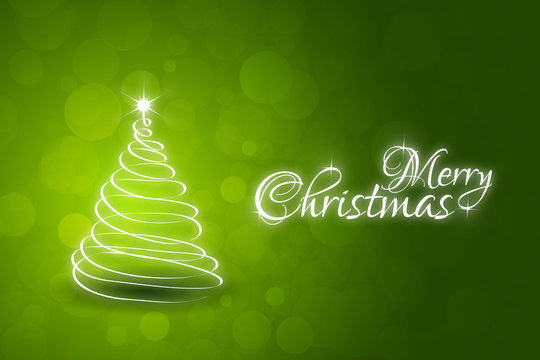 Green Christmas Card