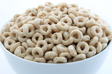 Bowl of dry oat cereal