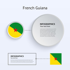 French Guiana Country Set of Banners.