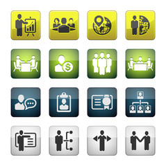 Business management and human resource icons