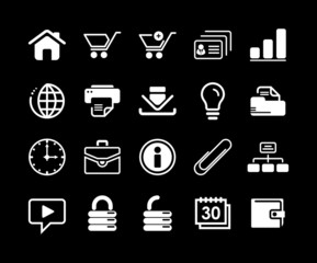 Web and business icon set vector