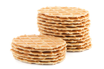 Pile of sweet waffles