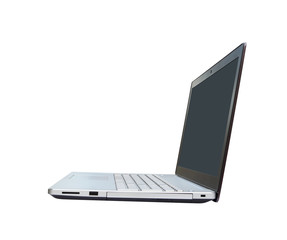 laptop computer on white background