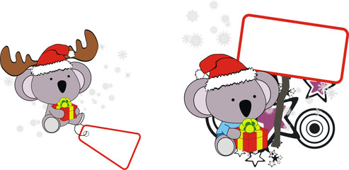 koala xmas cartoon copyspace set © MARCO HAYASHI