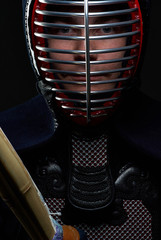 Close-up portrait of kendo fighter
