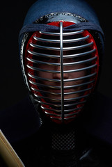 Close-up portrait of kendo fighter