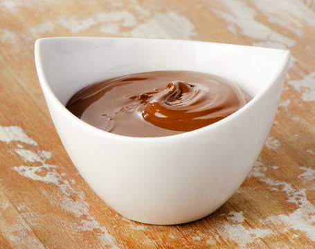 bowl of chocolate cream