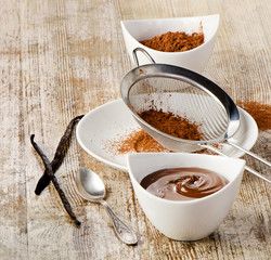 bowl of chocolate cream