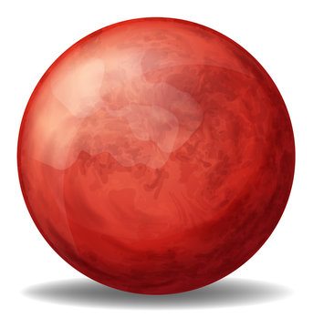 A red spherical ball