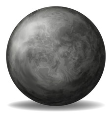 A gray round ball