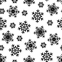 Obraz premium Christmas seamless pattern snowflake background