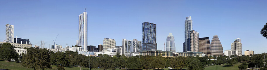 A Panorama View of the Skyline Austin in Texas