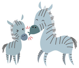 シマウマの親子