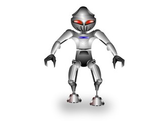 robot on white background