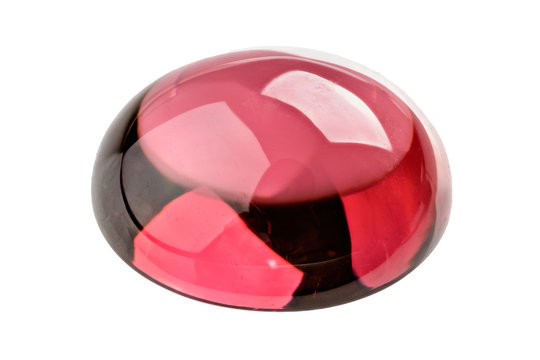 Rhodolite garnet cabochon