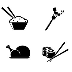 food icons isolated on white background