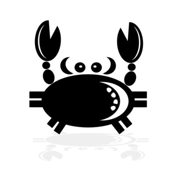 recommend clip art: Illustration of Black Cancer Zodiac Star Sign isolated on a whit