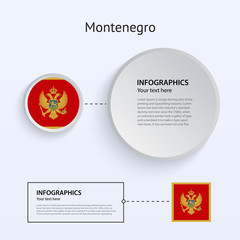 Montenegro Country Set of Banners.