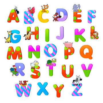 Alphabet with animals.