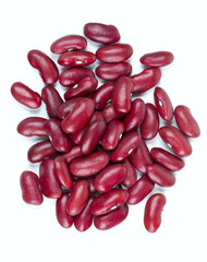 dried red beans isolated on white background