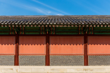 Exterior of traditional korean architecture