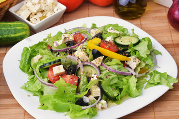 salad with fresh vegetables