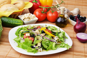 salad with fresh vegetables