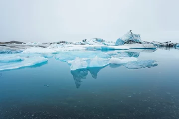 Keuken spatwand met foto Icebergs © Tomaz Kunst