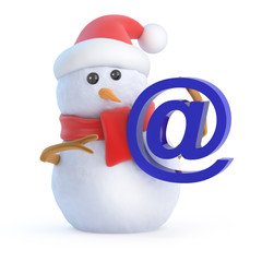 Santa snowman gets an email