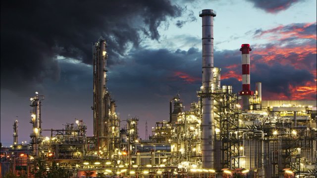 Oil indutry refinery - time lapse