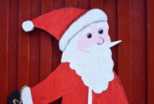 Weihnachtsmann Deko Holz