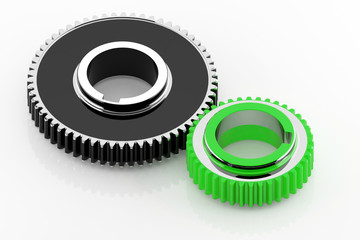Zahnrad Schwarz-Gr&uuml;n