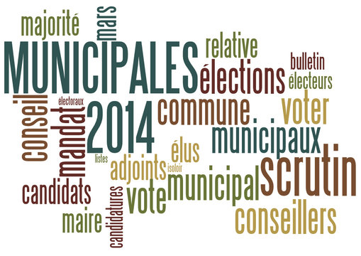 Nuage de mots : Municipales 2014