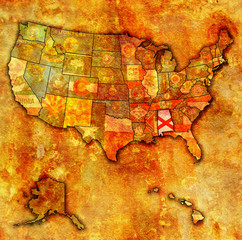 Fototapeta premium alabama on map of usa