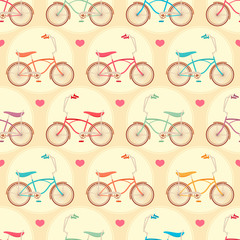 bicycles and pink hearts
