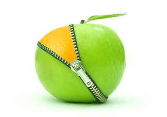 Apple orange zip © Pixelbliss