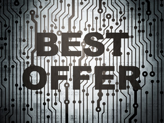 Finance concept: circuit board with Best Offer