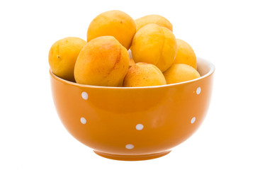 Yellow ripe apricots
