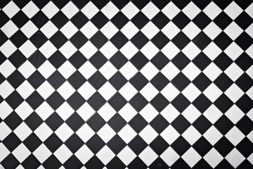 Black and white outdoor tiles on a London sidewalk